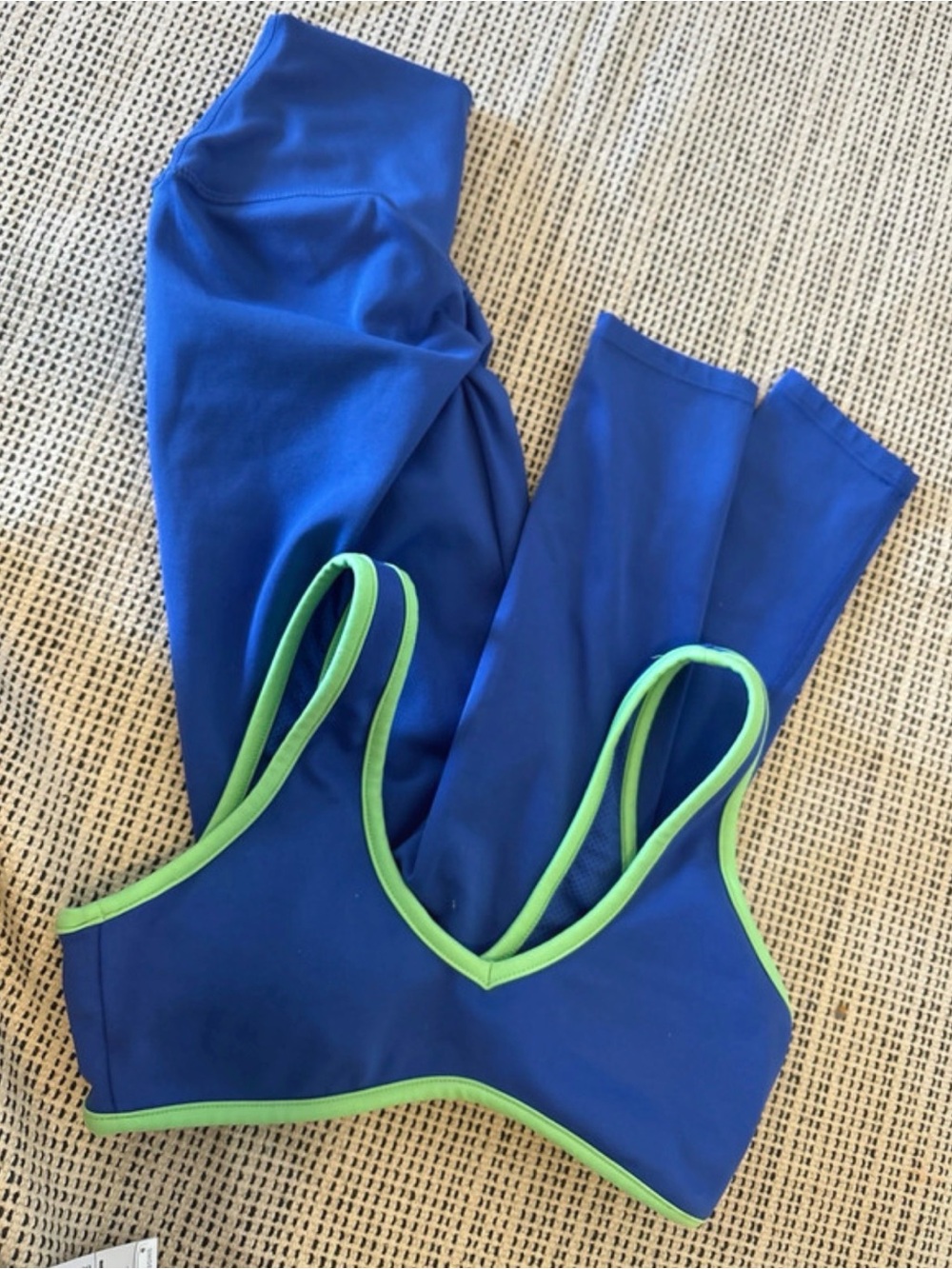CSB Blue Yoga/Pilates Set with Lime Trim